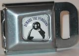 Beware the Penguin on White Interchangeable Buckle For Seatbelt Belts! Linux Fans Look!