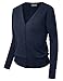 BIADANI Women Long Sleeve V-Neck Cardigan Sweater Navy Medium