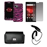 EMPIRE Verizon Motorola DROID Bionic Black Leather Case Pouch with Belt Cli ....
