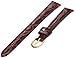 Timex Women's Q7B839 Leather Padded Crocodile Grain 13mm Brown Replacement Watchband