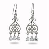 Eve's Addiction Brilliant Cut CZ Chandelier Earrings-CLEARANCE- FINAL SALE