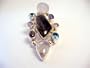 Labradorescence, Moonstone & Blue Topaz Pendant