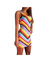 Polyester/Spandex Sleeveless  Chevron Print Mini Dress  With a Bow(s)