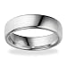 18k White Gold 6.5mm Euro Comfort Fit Plain Benchmark Mens Wedding Band Ring 2.3mm Thickness Size from 8 to 12
