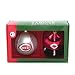 Set of 2 MLB Cincinnati Reds Ball and Helmet Glass Christmas Ornaments
