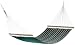 Hatteras Hammocks SQCM40 Large Quilted Forrest Green Linen Hammock