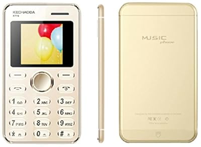 Kechaoda K55 1.44 inch QQVGA Display Slim Card Size GSM Single SIM Keypad Mobile,No Charger or Earphone In Box,(Gold)