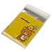 100 Pcs Self Seal Adhesive Opp Bag Bear Yellow for Candies Cookies Wedding Party