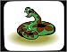 Mouse Pad with green, reptile, snake, brown, fangs