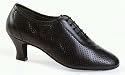 329 Orlean Ladies' Practice Shoe with a 2" Heel in Black Leather (Regular Fit)