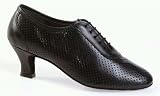 329 Orlean Ladies' Practice Shoe with a 2 Heel in Black Leather (Regular Fit)