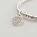 925 Sterling Silver Ring Shape Dangle with Pink Heart Cz Bead for Pandora, Biagi, Chamilia, Troll and More Bracelets