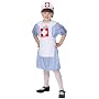 Nurse Dress Blue and White Striped with Dress Hat and Apron