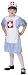 Nurse Dress Blue and White Striped with Dress Hat and Apron