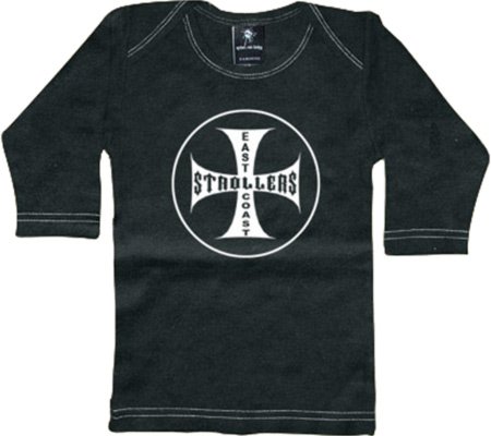  Rebel Ink Baby Infants' East Coast Strollers Long Sleeve Tee T-Shirt,Black,L 