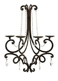 French Style Chandelier Wall Sconce Candle Holder with Crystal Details 26