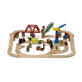BRIO 33076 Wooden Railway System: Freight Yard Set