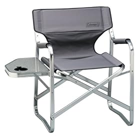 Coleman Deck Chair with Side Table - Gray by Homevisions