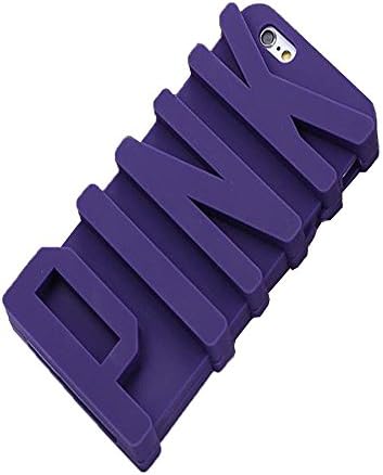 kangweichuang Iphone 7 plus Victoria's Secret PINK letters Case,purple 3D Victoria's Secret PINK Big letters Back Cover Back Cover Soft Silicone Case for Apple iPhone 7 plus/7s plus