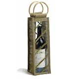 The San Juans Wine Bottle Carrier with Bamboo Handles