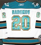 Evgeni Nabokov Signed San Jose Sharks Teal Reebok Premier Jersey