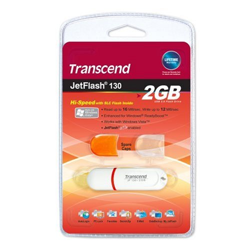 Transcend TS2GJF130 JetFlash USB-Stick 2GB USB 2.0 rot