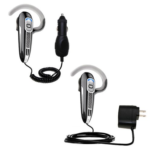 enlarge Car and Wall Charger Essential Kit for the Plantronics Voyager 520 - uses Gomadic TipExchange Technology