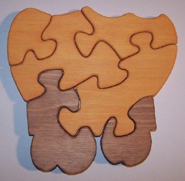 416EWyZndWL Wooden Educational Jig Saw Puzzle   Covered Wagon