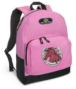 Horse Theme Backpack Pink Horse design for Travel, Daypack CUTE School Bags Best Unique Cute Gifts for Girls, Students Ladies -