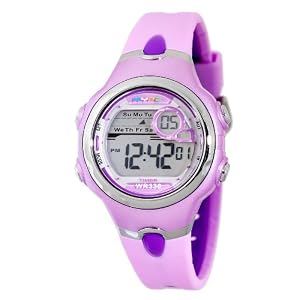 Hype Women's 321007LAV Chronograph Chrome and Lavender Digital Sport Watch