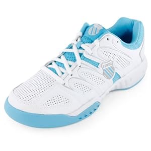 K-Swiss Womens Calabasas¿ White/Fiji Blue/Gull Gray Sneakers 7 B - Medium