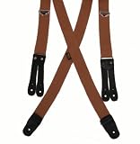 1.5 Inch - Double Face Elastic Suspender, Button Ends, X Back