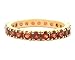 14K Yellow Gold Gem All the Way 'round Eternity Band Ring-Garnet, size7.5