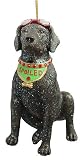 December Diamonds Spoiled Rotten Black Lab Dog Christmas Ornament