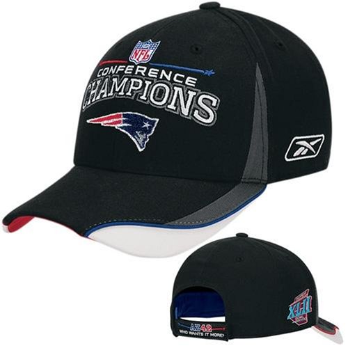 Buy New England Patriots 2007 AFC Champions Locker Room Cap with Super Bowl XLII Logo