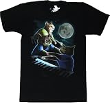 Three Keyboard Cat Moon By Oxen - Men's And Women's Black Shirts! (Men's Medium)