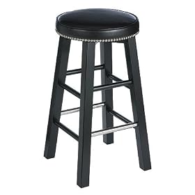 Coleman Black Nail Head Swivel Stool , Bar by Coleman