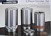 Tramontina 3 Piece Canister Set with Glass View Window and Tight Fitted Lids