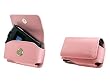 PREMIUM PINK HORIZONAL LEATHER CASE POUCH (With 2 Optional Interchangeable Belt Clips) for Motorola V750, VE20 / LG Chocolate 3 VX8560, VX8700, AX565 / Samsung Alias U740, U540, M610, R500 - Retail Packaging