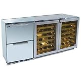 Perlick Hp72rwo-s-5-3l-3r 96 Bottle Freestanding Refrigerator And Double Wi ....