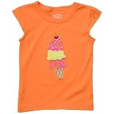 Carter's Orange Flutter Sleeve Ice Cream T-Shirt ORANGE 18 Mo