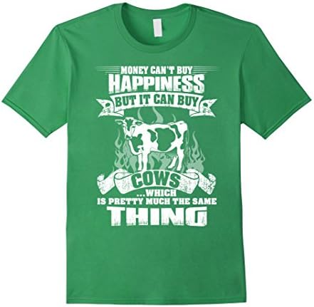Men's Farmer T-shirt , money can't buy happiness bit it can buy co Large Grass