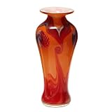 Hand Blown Multicolor Art Glass Vase Figure