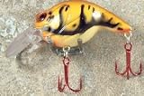 JLVLures Shallow Crankbait Golden Crawfish : Diver Lures JLV Freshwater Smallmouth Steelhead Pike Salmon Trout Perch Whiper Mid Depth Walleye Casting Bass Hook Treble Red Boat Dock Brook Bay Little Stump River Trolling Weed Surface Topwater Shad