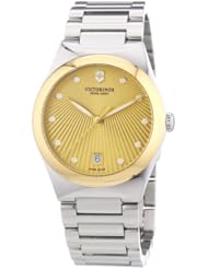 Victorinox Swiss Army Victoria Gold Dial Stainless Steel Ladies Watch 241633