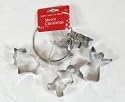 Metal Christmas / Xmas Design Cookie Cutters 5/Set (XA1470)