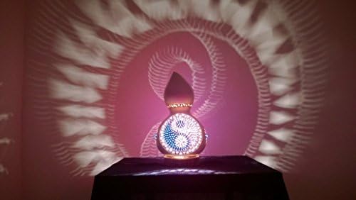 Handmade Gourd Lamp Ying Yang Theme Medium Size