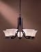 Minka Lavery 1815-66, Agilis Glass 1 Tier Chandelier Lighting, 5 Light, 500 Total Watts, Black