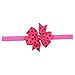Qandsweet Baby Girl's Elastic Headbands Hair Bows Flower