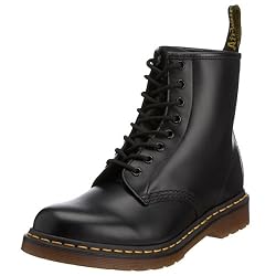 Dr Martens - Classics - Unisex - Erwachsene Stiefel 1460z - Schwarz Glatt - 42 eu